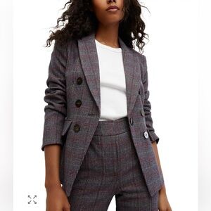 $798 NWT Veronica Beard Lawrence Wool-Blend Dickey Double Breasted Blazer Size 2